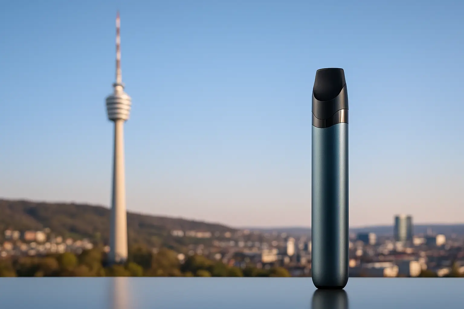 E-Zigarette Stuttgart online kaufen – Skyline mit Fernsehturm im Hintergrund